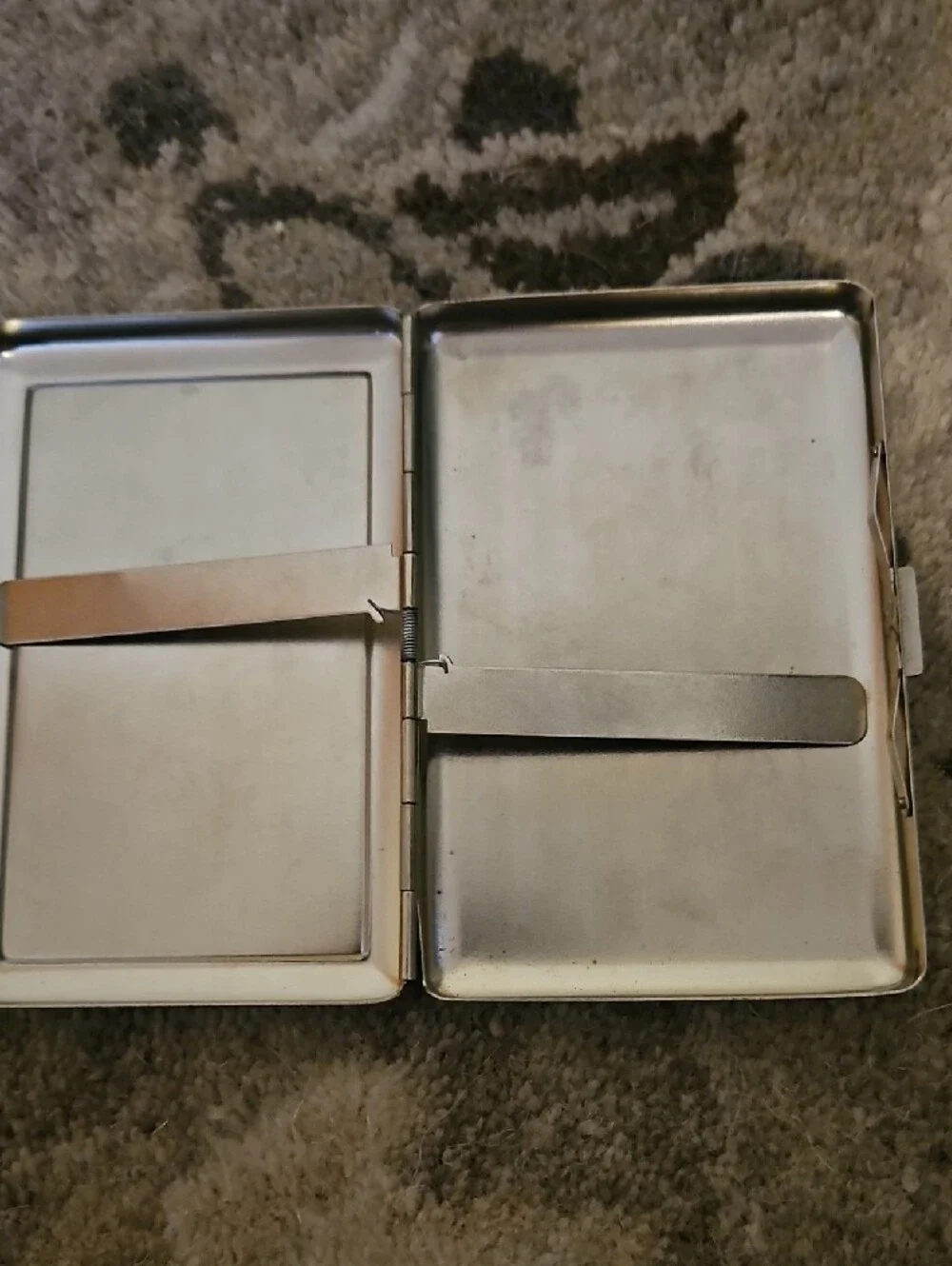 Patriotic Eagle Metal Card Case - Silver Finish